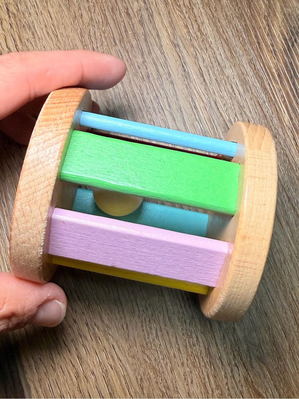 KiwiCo Panda Crate 3 Wooden Montessori Developmental Toy Rattles Transfer Discs - Picture 7 of 11